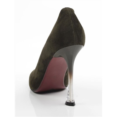06-A65A-585LY DARK GREEN Туфли женские (натуральная замша)