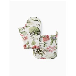 Кухонный набор «Этель» Organic home: варежка 20×27 см, прихватка 19×19 см, репс 210 г/м², 100% хлопок