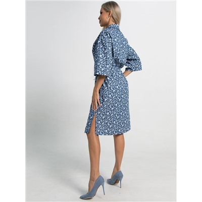 Платье хлопковое Стоун (сине-белое) П15449-4М