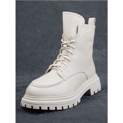 04-M3-886 BEIGE Ботинки зимние женские (натуральная кожа, натуральный мех)