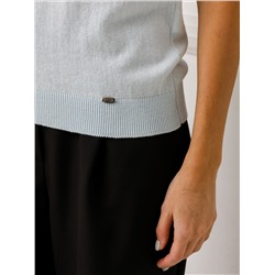 Водолазка голубая с коротким рукавом