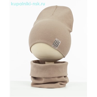 02-51-LT Комплект для девочки (колпак+снуд) (52-54)
