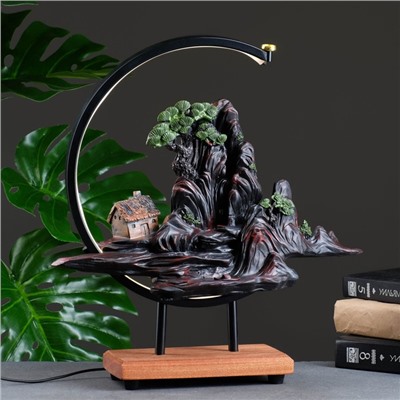 Подставка для благовоний "Горы" 43×39 см, с подсветкой USB
