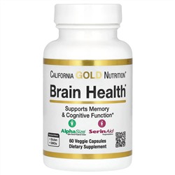 California Gold Nutrition, Brain Health, 60 растительных капсул