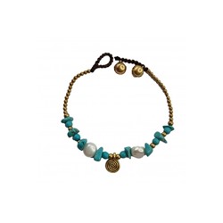 Браслет ручной работы с круглой подвеской #2 Handmade Bracelet with Lucky Stone Style #2