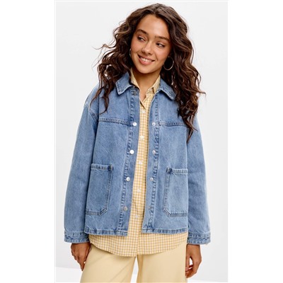 Куртка джинс F612-1259 middle blue