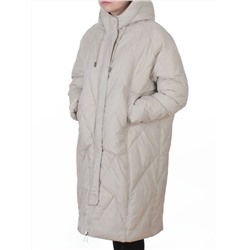 3080 LT. BEIGE Пуховик женский (утиный пух)