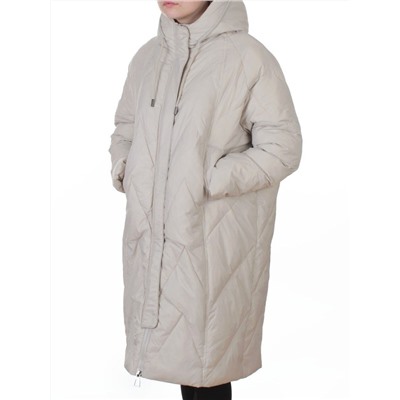 3080 LT. BEIGE Пуховик женский (утиный пух)