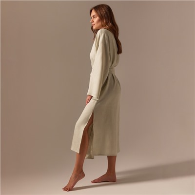 Халат домашний женский SL Linen Home, светло-зелёный