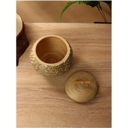 Банка для сыпучих продуктов, 13×13×12 см, бамбук
