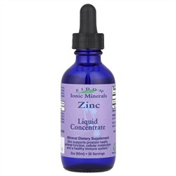 Eidon Ionic Minerals, цинк, жидкий концентрат, 7,5 мг, 60 мл (2 унции)