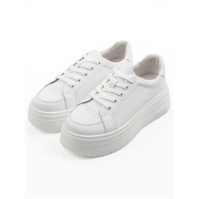 03-YH326-1 WHITE Полуботинки спортивные женские (натуральная кожа)