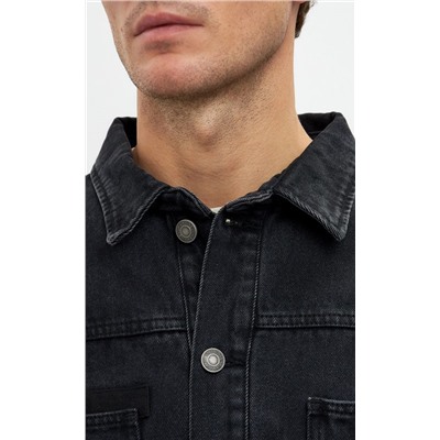 Рубашка джинс утепл F411-1254 black