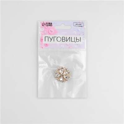 Пуговица декоративная, d=23 мм, цвет золотой