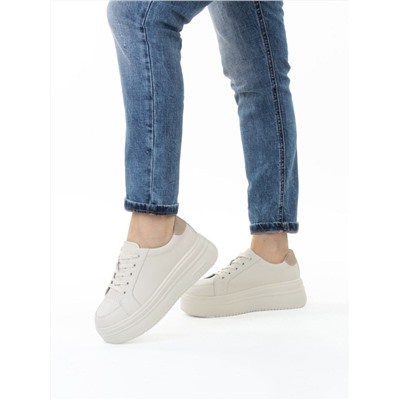 03-YC457-1 BEIGE Кроссовки женские (натуральная кожа)