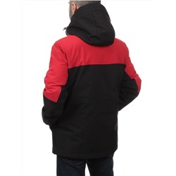 8875 BLACK RED Куртка мужская зимняя облегченная (130 гр. холлофайбер)