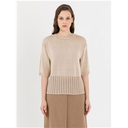 Блуза вязаная бежевого цвета
