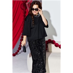 Блуза, юбка Vittoria Queen 26243 черный
