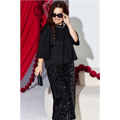Блуза, юбка Vittoria Queen 26243 черный