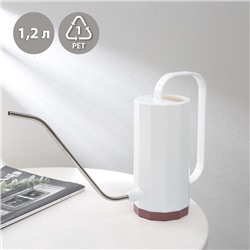 Лейка с длинным носиком, 1.2 л, без рассеивателя, белая, Greengo