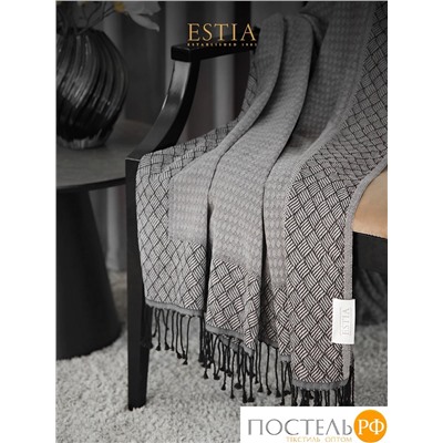 Estia НИКОЛЕТТ Плед сер. 140х180 см, 1 пр., 100% хлоп., 205 гр/м2