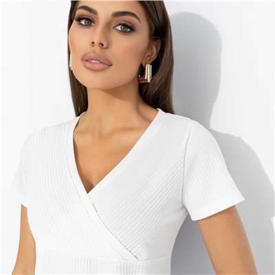 Футболка из трикотажа-лапша, Женственность без границ (white)