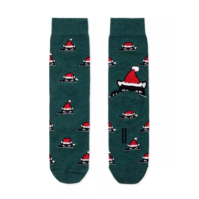 DIWARI Новогодние носки с пушистой нитью «Xmas cat»