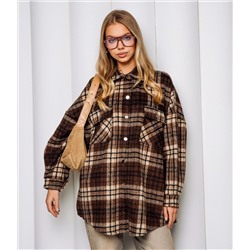 Рубашка #КТ25552, коричневый