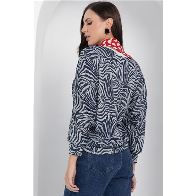 Джемпер Бери и беги (сине-серый) Б12680-7