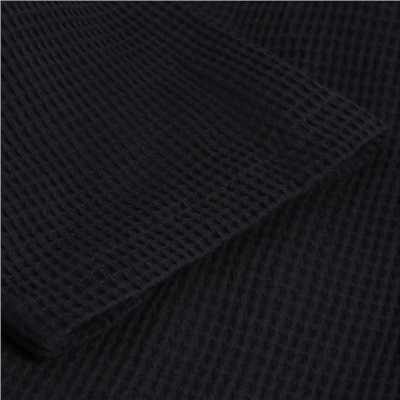 Халат вафельный женский SL HOME: Boho «Дарк Маре», хлопок 100%, чёрный