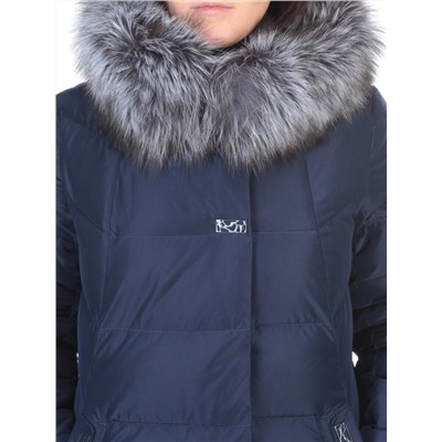 15-298 DK. BLUE Пальто зимнее женское (200 гр. холлофайбера)