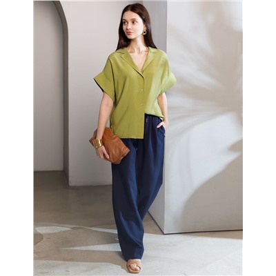 Блузка с коротким рукавом из вискозы с лиоцеллом