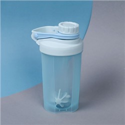 Бутылка/Шейкер COOLRAY SHSB-500 голубая, для спортивного питания 500ML/уп60