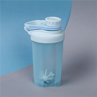 Бутылка/Шейкер COOLRAY SHSB-500 голубая, для спортивного питания 500ML/уп60