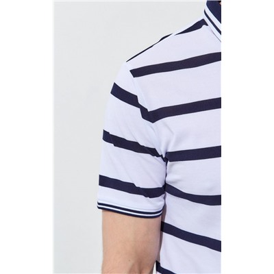 Футболка-поло F311-07-178 white-blue
