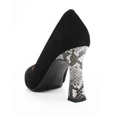06-HJ-P339 BLACK Туфли женские (натуральная замша)
