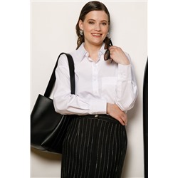 Блузка белая прямая