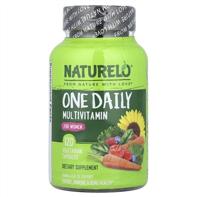 NATURELO, One Daily, мультивитамины для женщин, для приёма один раз в день, 120 вегетарианских капсул