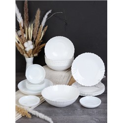 Столовый набор 20 предметов с розетками Классика/ 13/7578 (WHITE)