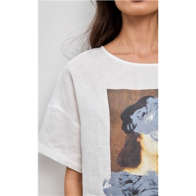 Блузка лен F112-1108 white