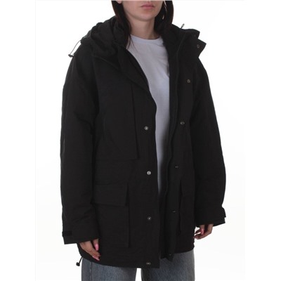 3106 BLACK Куртка демисезонная женская (100 гр. холлофайбер)
