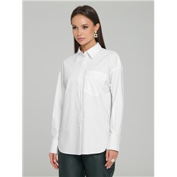 Блузка белая с карманом