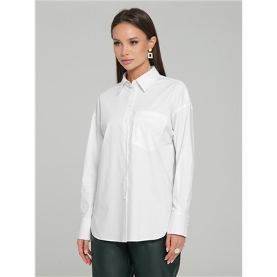 Блузка белая с карманом