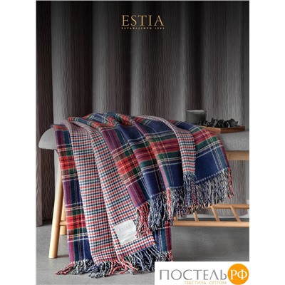 ESTIA ВИЛЬЯМ Плед син/красн/зел 150х200/10х2 см, 1 пр