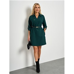 Платье зелёное с карманами 50 размера