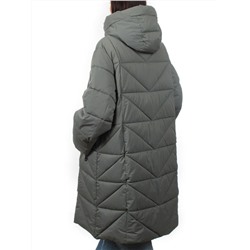 2415 OLIVE Пальто зимнее женское (200 гр. холлофайбер)