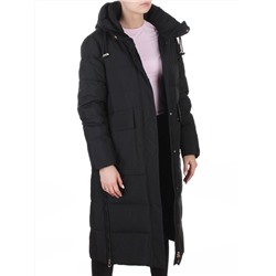 8359 BLACK Пальто зимнее женское (200 гр. холлофайбер)