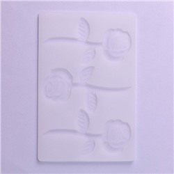 Форма для шоколада «Розы», силикон, 3 ячейки, 19×12.5×0.1 см, прозрачная