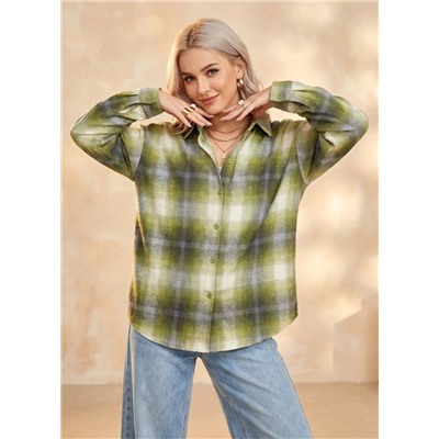 Рубашка с вышивкой OVER SIZE (хлопок)