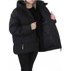 YR-6619 BLACK Куртка зимняя женская (150 гр. холлофайбер)